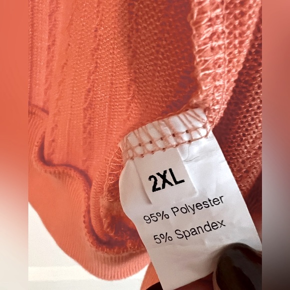 Julyclo Cardigan Sweater.  Long sleeve button down cable knit. size 2X - Picture 3 of 5